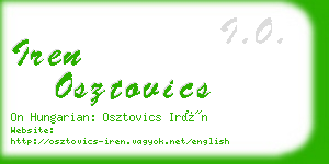 iren osztovics business card